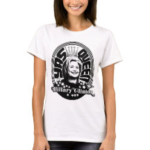 A camisa das mulheres da rainha de Hillary Clinton