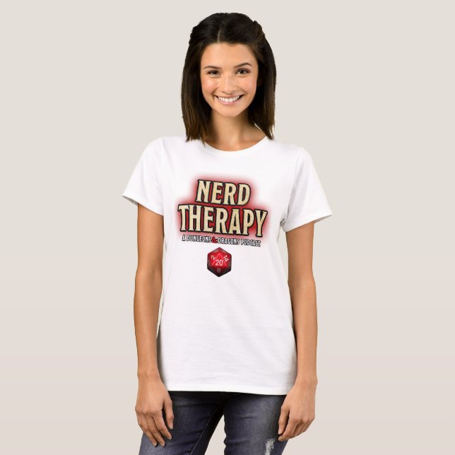 A camisa das mulheres da terapia do nerd (Frente Completa)