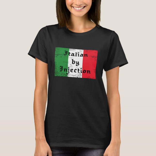 A camisa das mulheres engraçadas do italiano por (Frente)