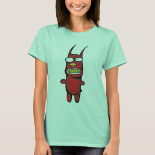 A camisa das mulheres vermelhas do monstro