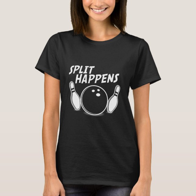 A Camisa De Boliche Engraçada Acontece (Frente)