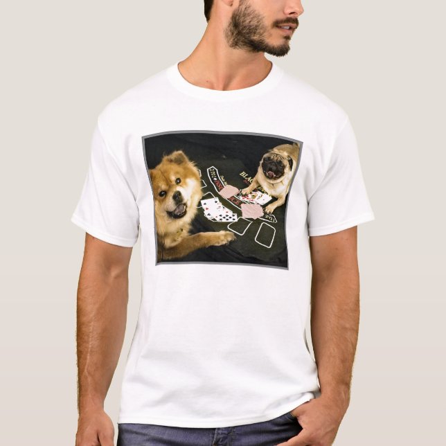 A camisa de Mem do póquer do Pug (Frente)