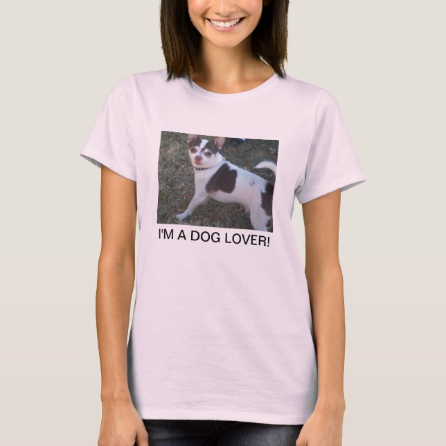 A CAMISA DO AMANTE DO CÃO PARA SENHORAS (Frente)
