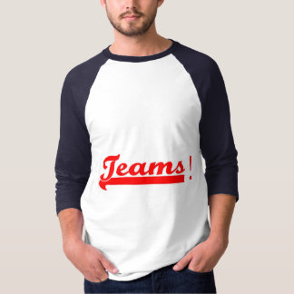 A camisa do basebol das equipes