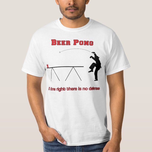 A camisa do guindaste de Pong da cerveja (Frente)
