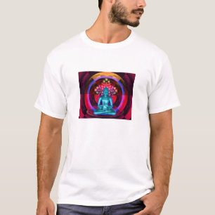 A camisa dos homens azuis Meditating de Buddha
