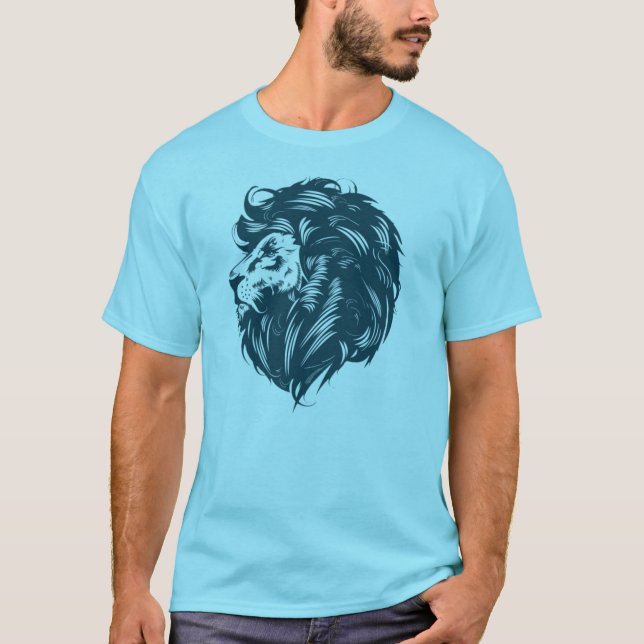 a camisa dos homens com logotipo do leão (Frente)