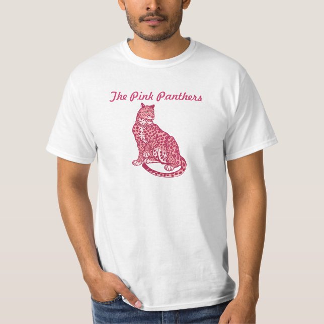 A camisa dos homens cor-de-rosa da pantera (Frente)