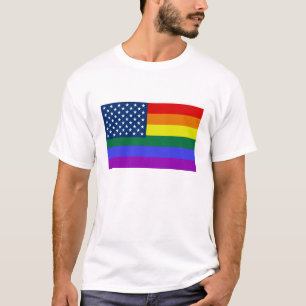 A camisa dos homens da bandeira dos EUA do