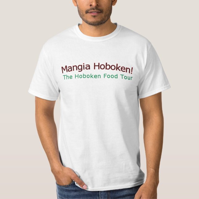 A camisa dos homens da excursão da comida de (Frente)