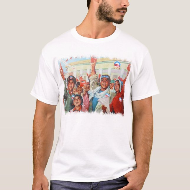 A camisa dos homens da propaganda de Obama (Frente)