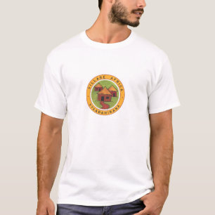 A camisa dos homens do logotipo de África da vila
