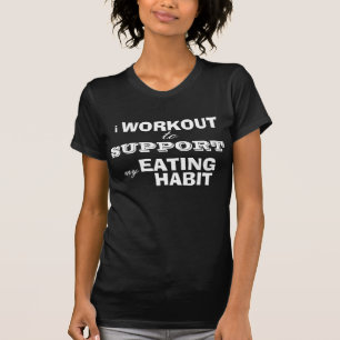 A camisa engraçada do exercício, apoia meu hábi