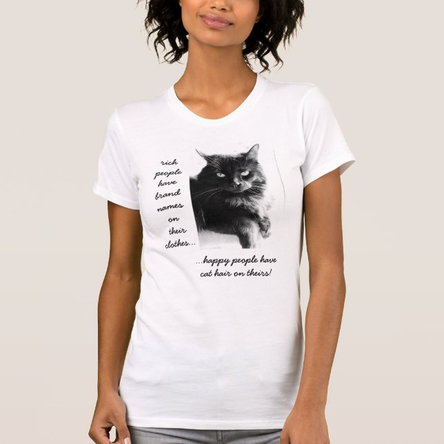 A camisa engraçada do gato, pessoas felizes veste (Frente)