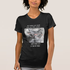 A camisa engraçada do gato, pessoas felizes veste