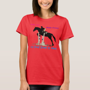 A camisa engraçada do miúdo equestre do