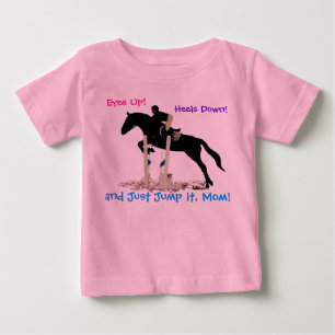 A camisa engraçada do miúdo equestre do