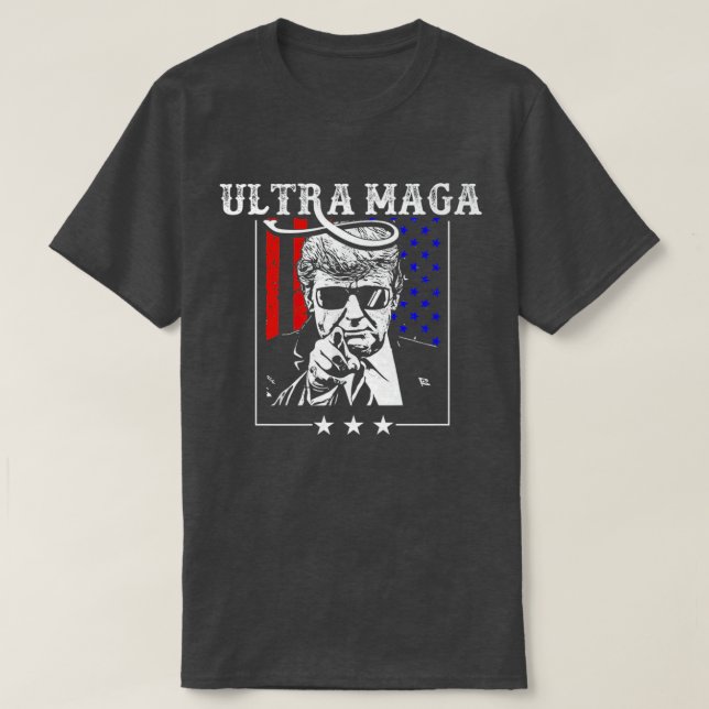 A camisa Excelente Maga King Donald Trump Maga Kin (Frente do Design)