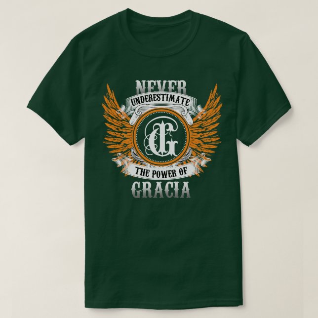A Camisa Gracia Name Nunca Subestima O Poder Da (Frente do Design)
