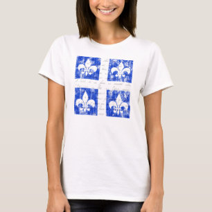 A camisa leve das mulheres da flor de lis de