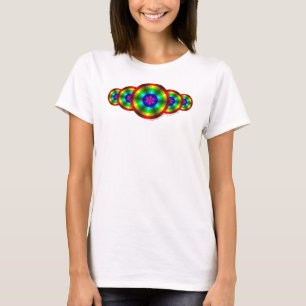 A camisa leve das mulheres do arco-íris da ilusã