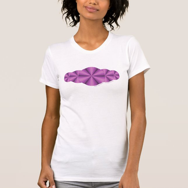 A camisa leve das mulheres roxas da ilusão óptica (Frente)