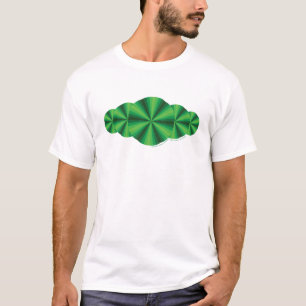 A camisa leve de homens verdes de ilusão óptica