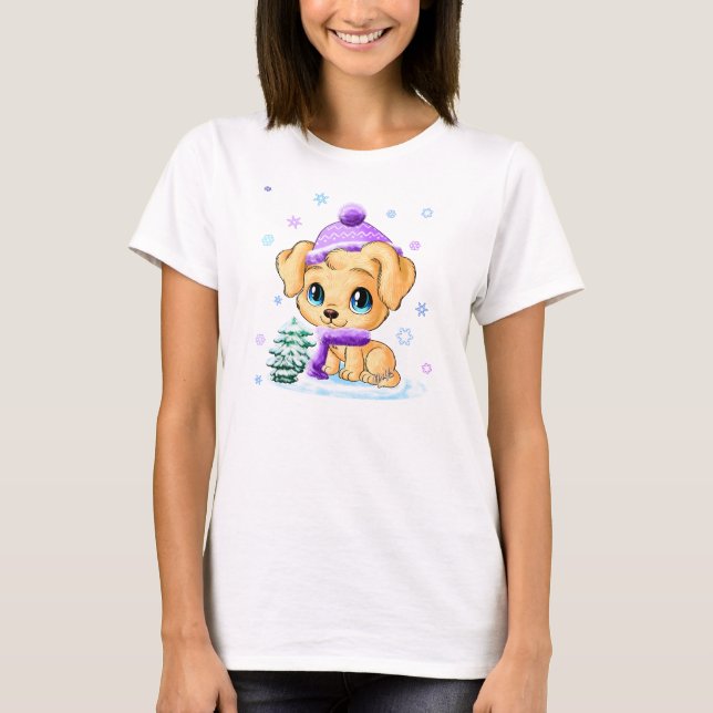 A camisa mão bonita das mulheres tiradas do cão do (Frente)