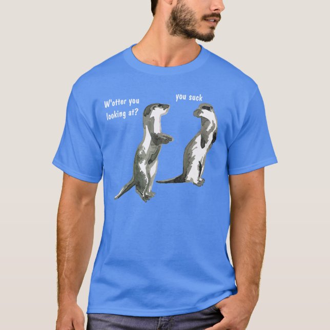 a camisa T do lado da lontra 1 (Frente)