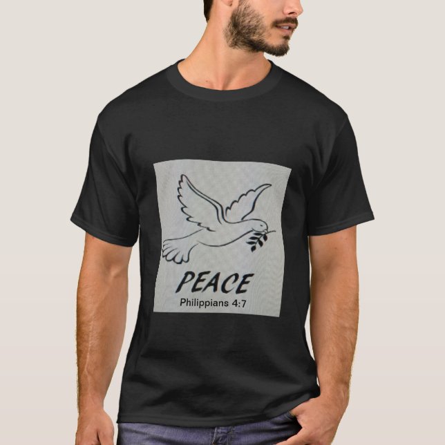 A camiseta apresenta nossa logomarca de pombo e es (Frente)