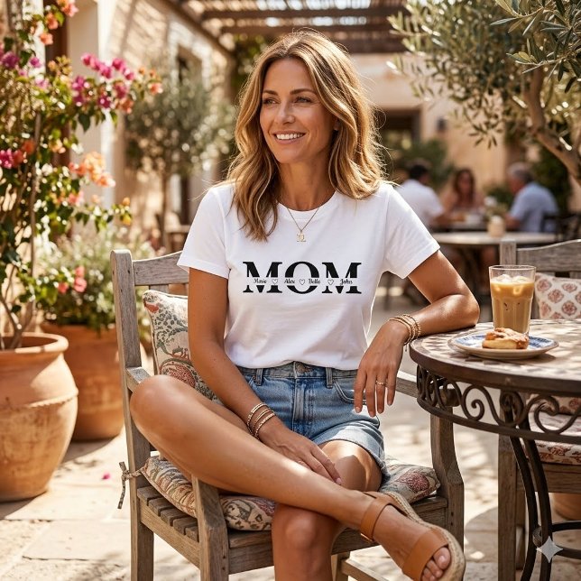 A Camiseta Assinatura da MÃE: Camiseta com Nome Pe (Criador carregado)