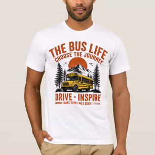 A Camiseta Aventura Retro da Vida no Ônibus - Ch