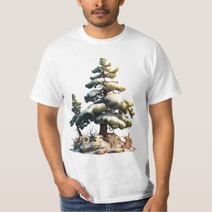 A camiseta da árvore de pinheiro