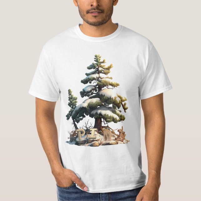 A camiseta da árvore de pinheiro (Frente)