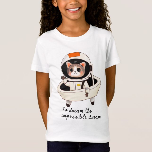 A camiseta da menina do astronauta Dreamy (Frente)