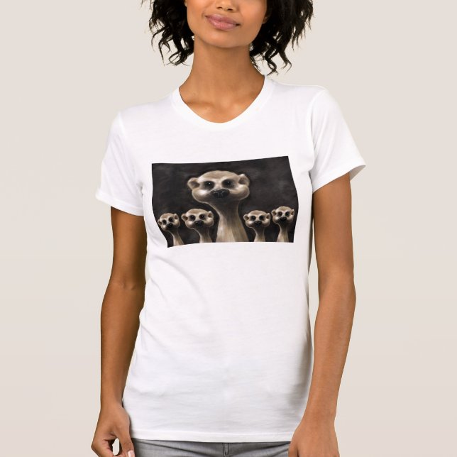 A camiseta da mulher de Meerkat (Frente)