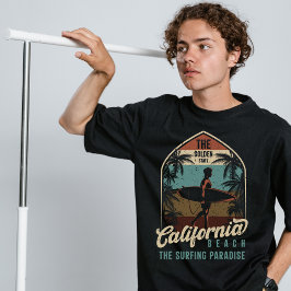 A camiseta da praia do Estado dourado da Califórni