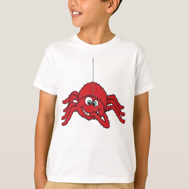 A camiseta das crianças de aranha vermelha (Frente)