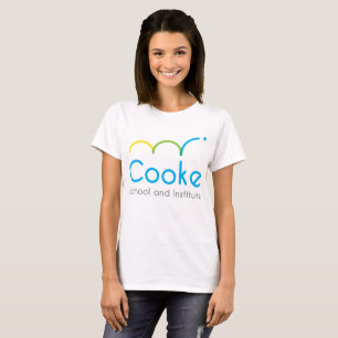 A camiseta das mulheres com logotipo de Cooke -