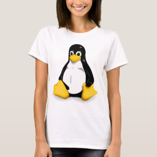 A camiseta das mulheres de Linux Tux