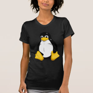 A camiseta das mulheres de Linux Tux