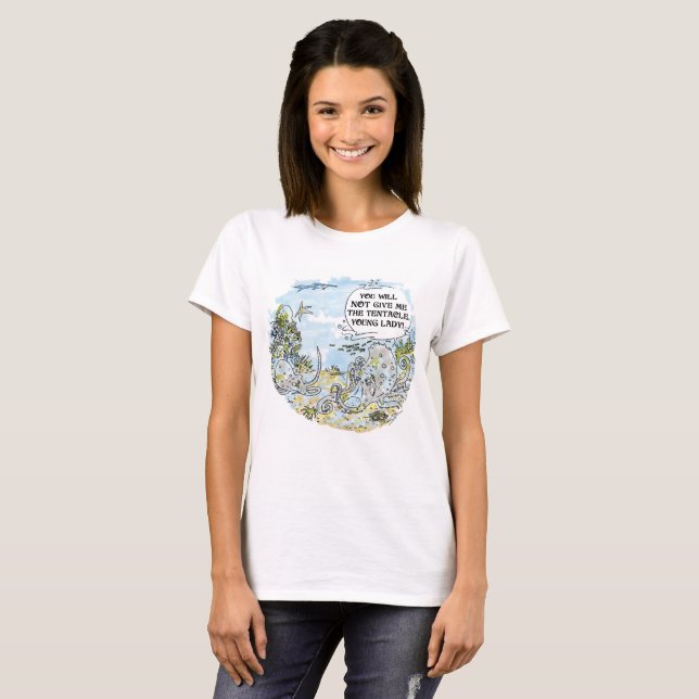 A camiseta das mulheres não tentáculos (Frente Completa)