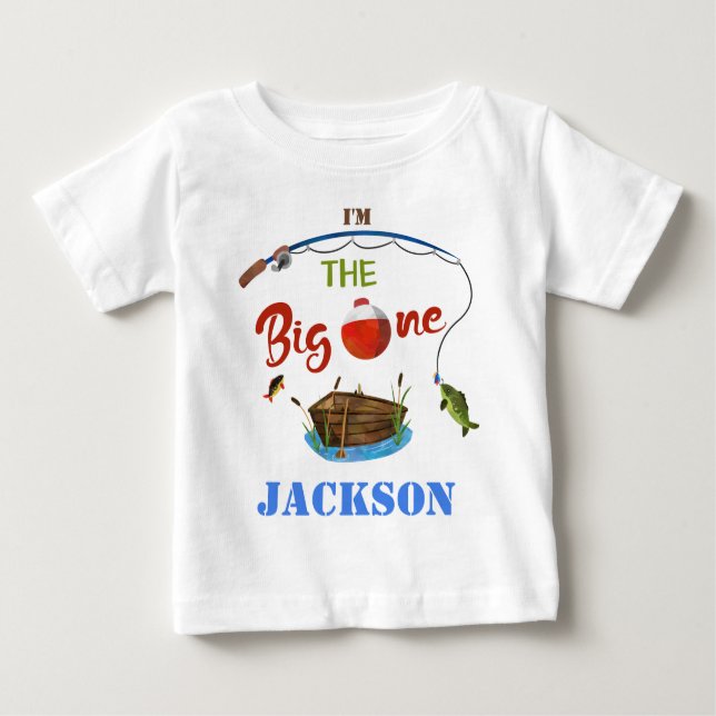A camiseta de bebê Boy O-fish-ally ONE (Frente)