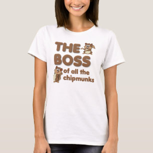 A Camiseta Divertida do Chefão de Todos os Esquilo
