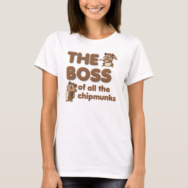 A Camiseta Divertida do Chefão de Todos os Esquilo (Frente)