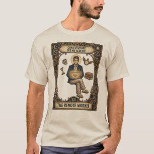 A Camiseta do Carto de Tarô do Trabalhador Remoto