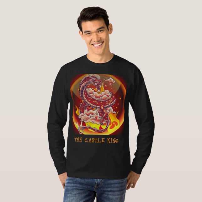 A camiseta do Castelo King Fierce Dragon (Frente Completa)