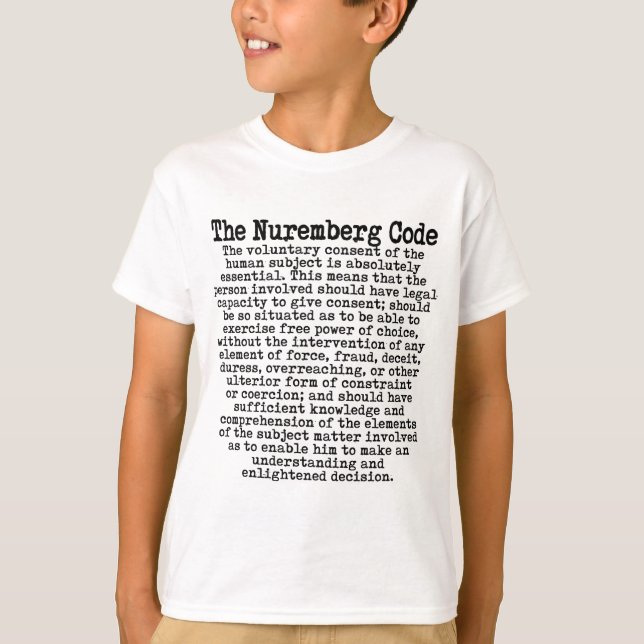 A Camiseta do Código de Nuremberg (Frente)