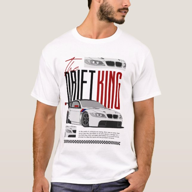 A camiseta do Drift King para homens (Frente)