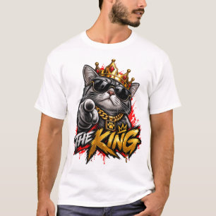 A Camiseta do Gato Legal Rei Com Coroa